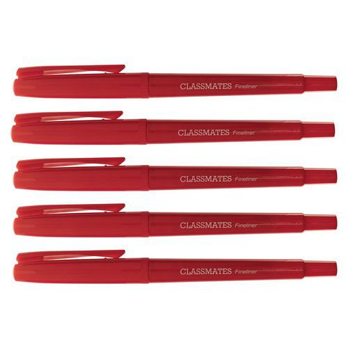 Stylo feutre fin pointe nylon - Rouge - Classmates