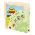 Lot 4 puzzles de 4 pièces en bois sur plateau plastique - Akros